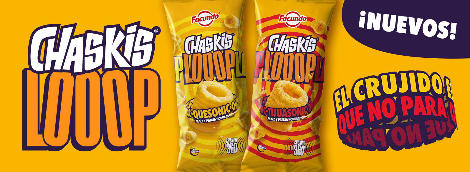 Nuevos Chaskis Looop de Facundo, sabores Quesonic y Tijuasonic: el crujido que no para