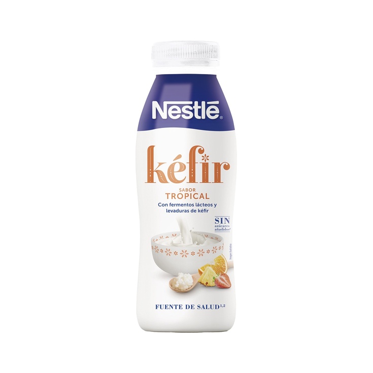 kéfir sabor tropical sin azúcares añadidos botella 500 g