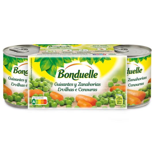 Guisantes y Zanahorias - Bonduelle - 3x130g