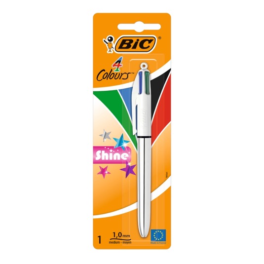 Bolígrafo 4 colores en 1 Bic - Shine