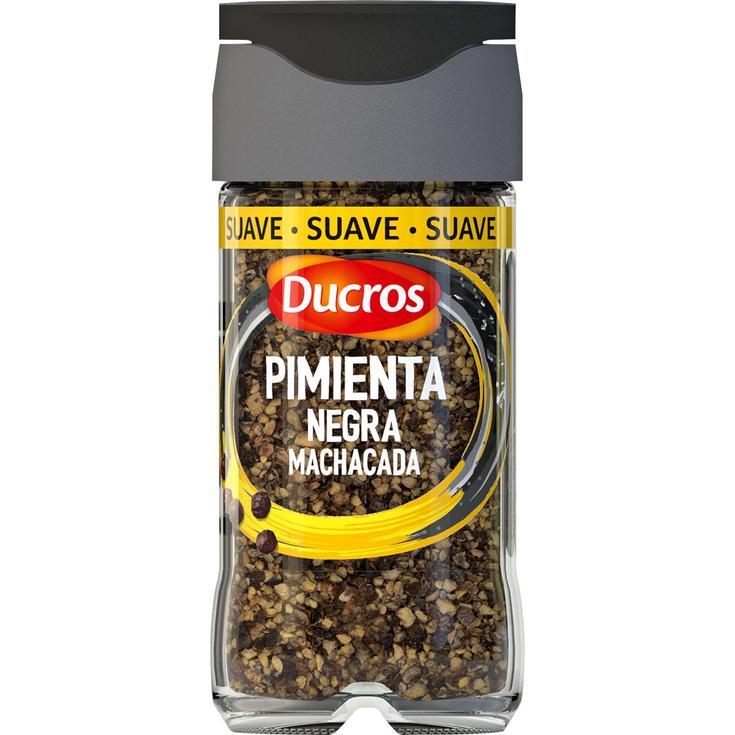 pimienta negra machacada suave en frasco de 38 g