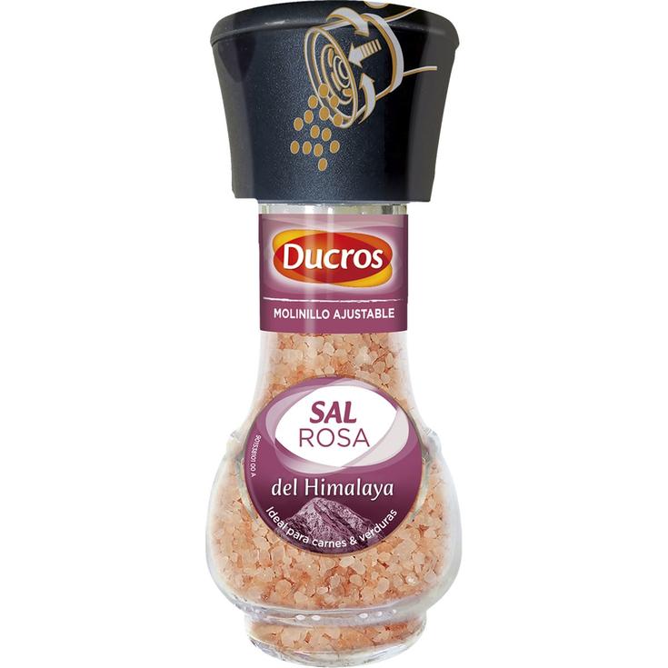 sal rosa del Himalaya en molinillo ajustable frasco de 90 g