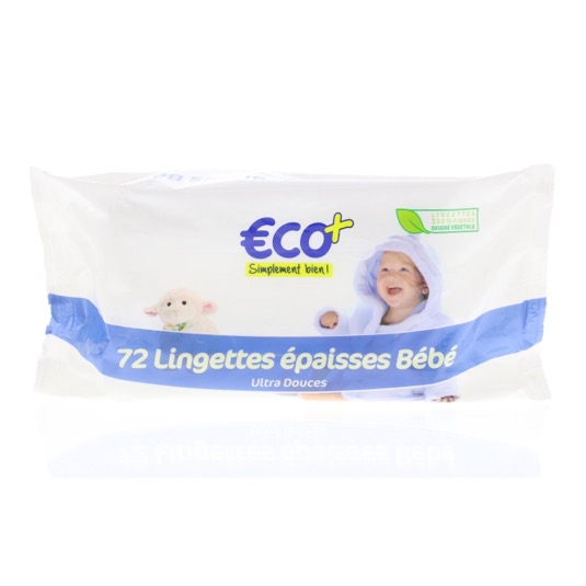 Toallitas bebé €CO+ - 72 uds
