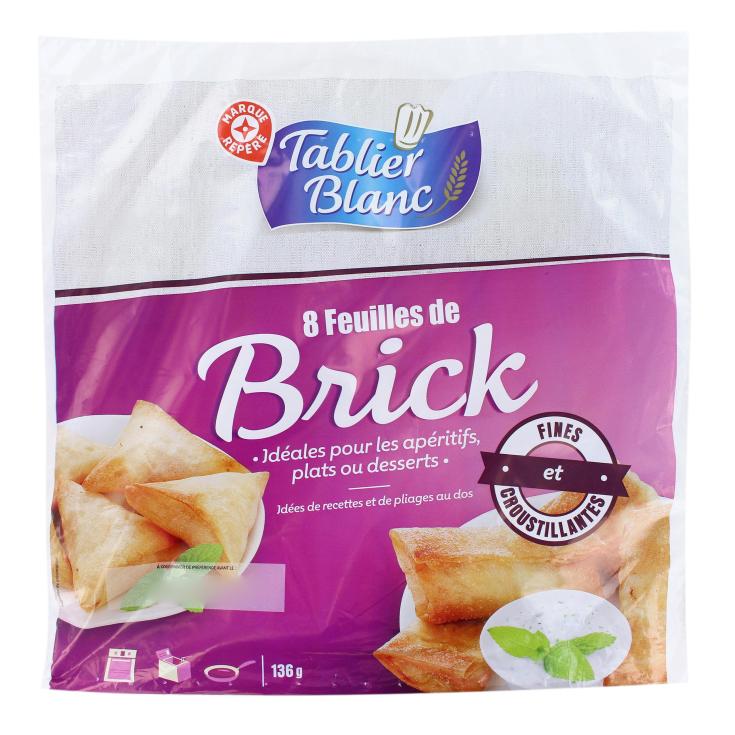 Hojas de pasta brick Tablier Blanc - 136g