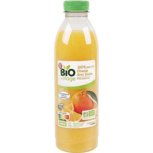 Zumo de naranja con pulpa 100% puro Bio Village - 75cl