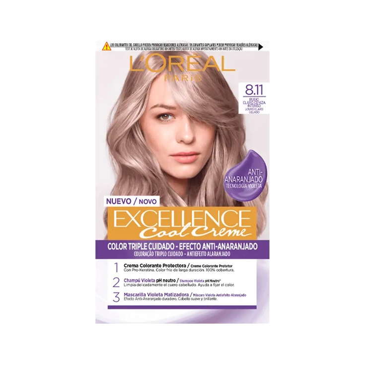 EXCELLENCE TINTE COOL CENIZA INTENSO 8,11 RUBIO CLARO