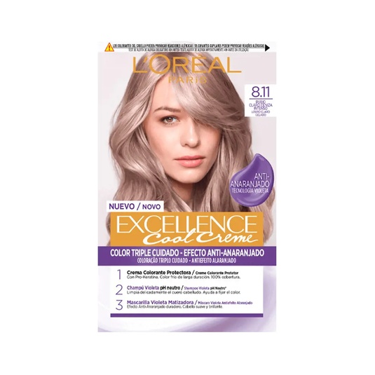 EXCELLENCE TINTE COOL CENIZA INTENSO 8,11 RUBIO CLARO