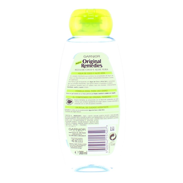 Champú agua coco & aloe Vera 300ml