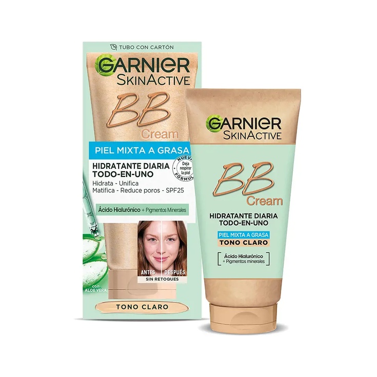 SKINACTIVE BB CREAM piel mixta a grasa hidratante SPF25