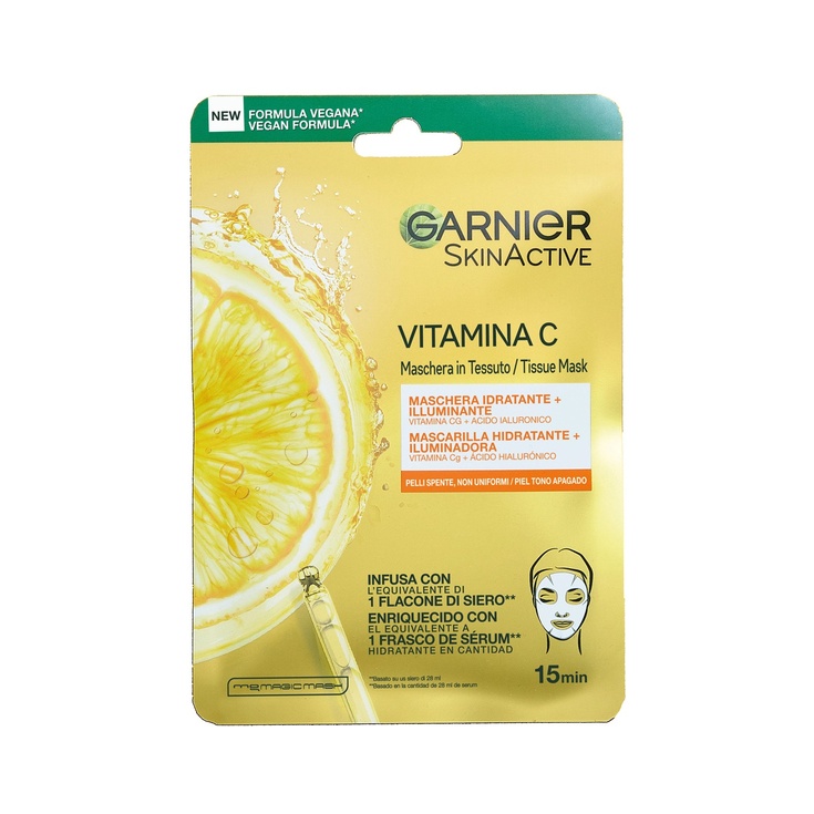 Skin Active mascarilla facial hidratante iluminadora 
