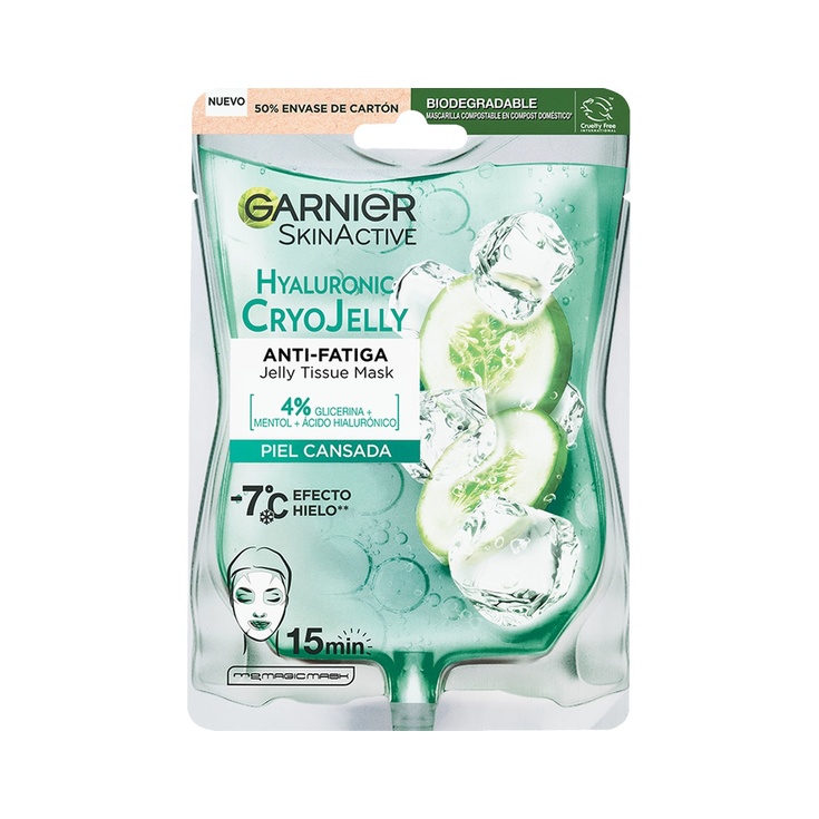 Skin Active mascarilla facial anti-fatiga Hialuronic 
