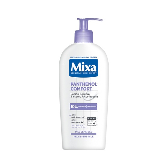 loción corporal restauradora Panthenol Comfort con glicerina