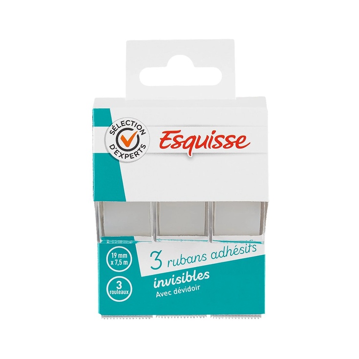 3 Rollos De Cinta Adhesiva Con Dispensador
