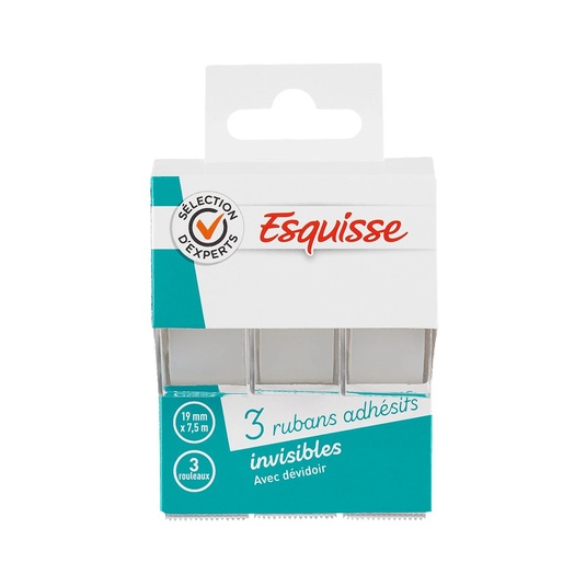 3 Rollos De Cinta Adhesiva Con Dispensador