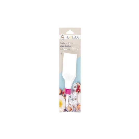  Pack de 6 boquillas de plástico + Manga pastelera