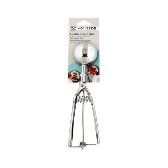 Cuchara para helados inox con limpiador