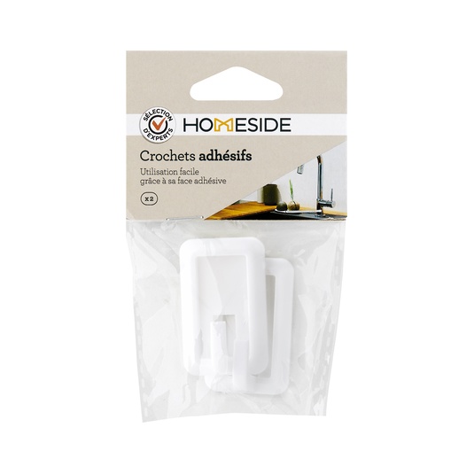 Ganchos adhesivos rectangulares 2 unidades