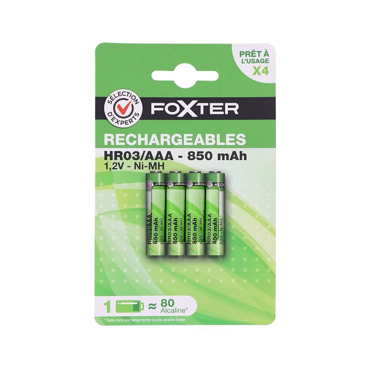 4 PILAS RECR. HR03 850 MAH,,1P