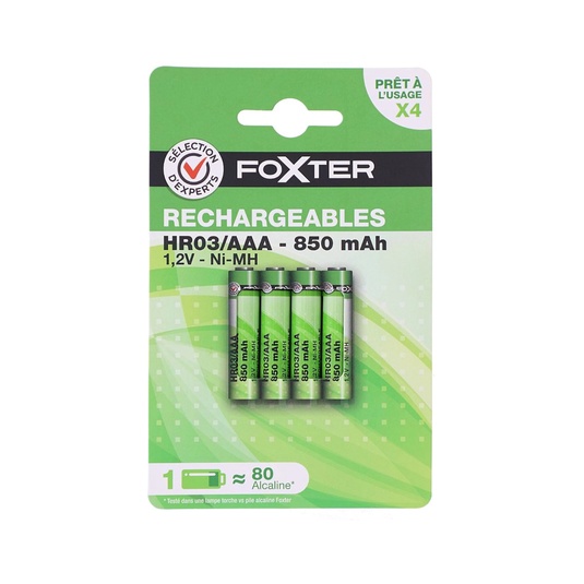 4 PILAS RECR. HR03 850 MAH,,1P