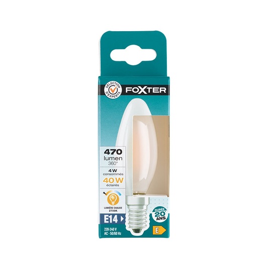 SE Bombilla LED vidrio opaco llama 4W 40 E14