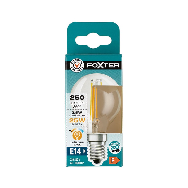 SE Bombilla LED vidrio transp. filamento ESF. 2,5W 25 E14