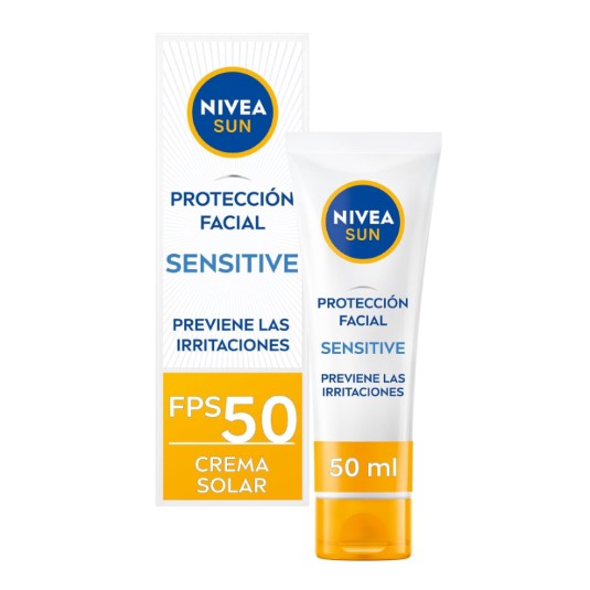Crema solar facial para piel sensible SPF 50+