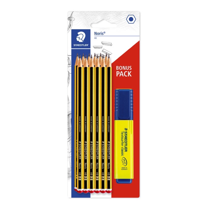 Pack lápices Noris HB2 12 lapices+marcador