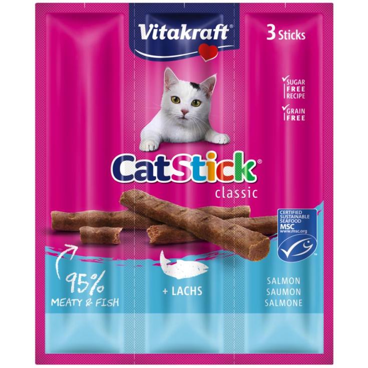Sticks para Gatos Cat Stick Mini Salmón - Vitakraft - 3x6g