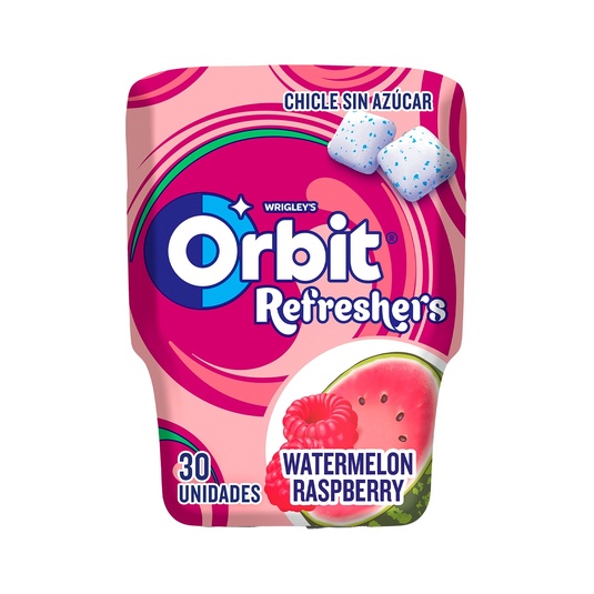 Refresher's chicles sabor sandía y frambuesa sin azúcar
