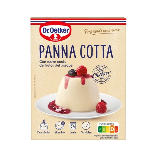 Panna Cotta para preparar con coulis de frutas del bosque y 