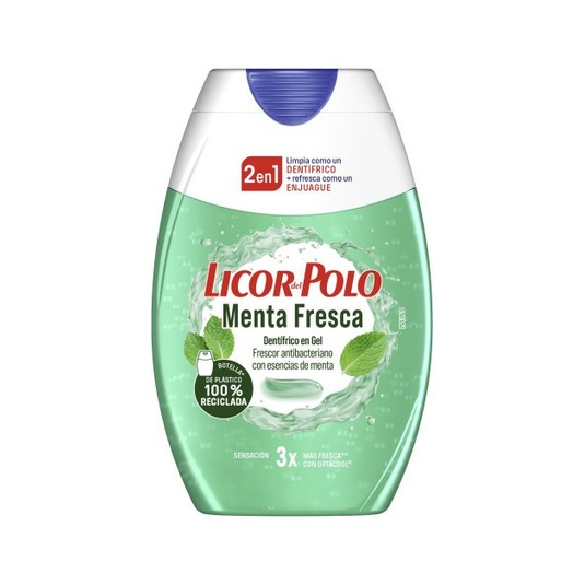 Licor del Polo Dentífrico Gel 2en1 75 ml Menta Fresca