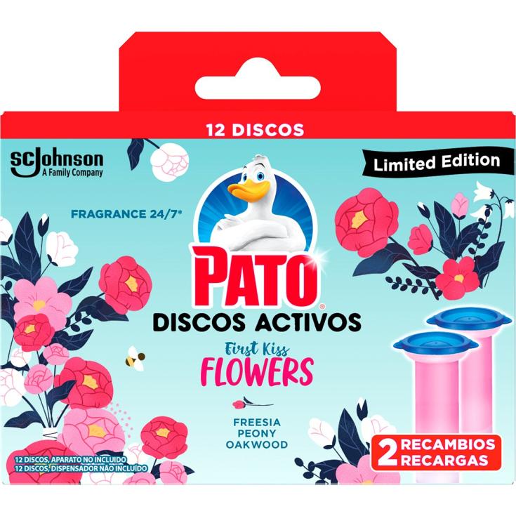Discos activos WC first kiss flowers - Pato - recambio 2 uds