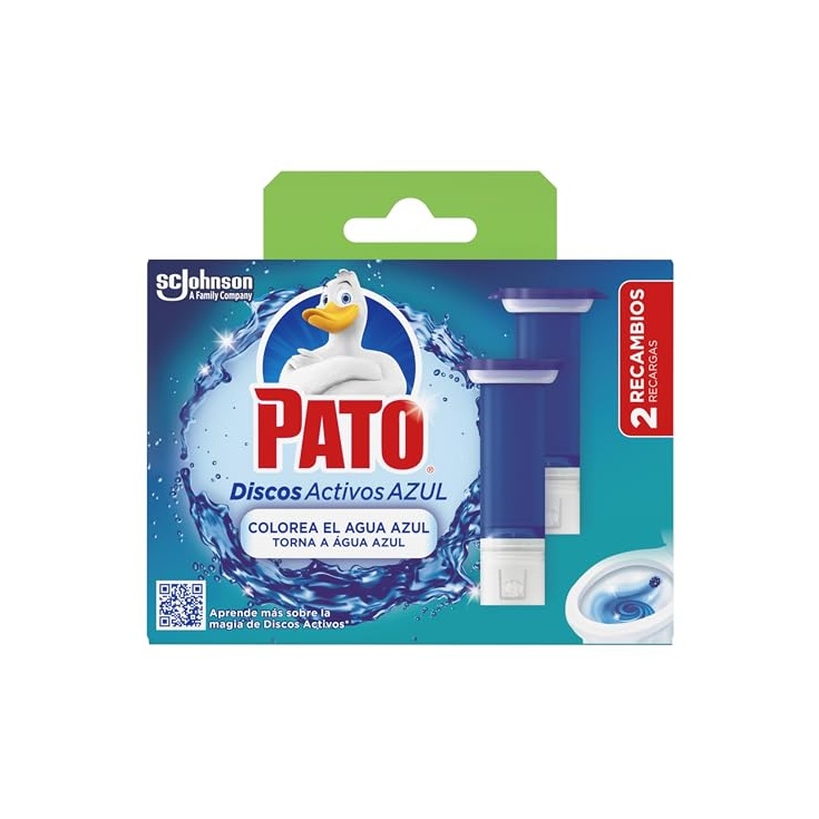 Pato Limpiador WC discos azules 2 unidades