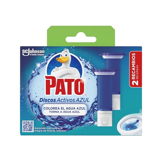 Pato Limpiador WC discos azules 2 unidades