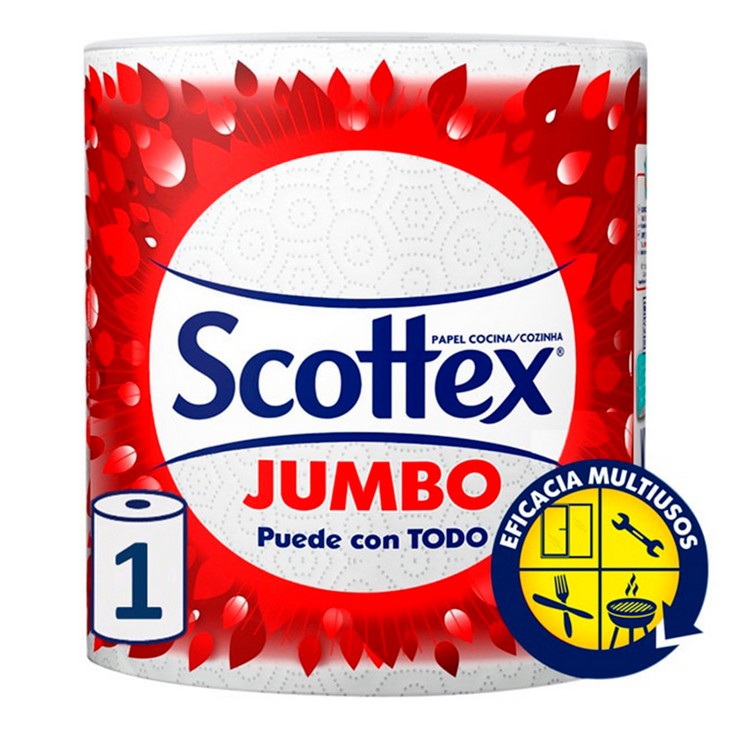 Papel de cocina Jumbo multiusos 2 capas - Scottex - 1 rollo