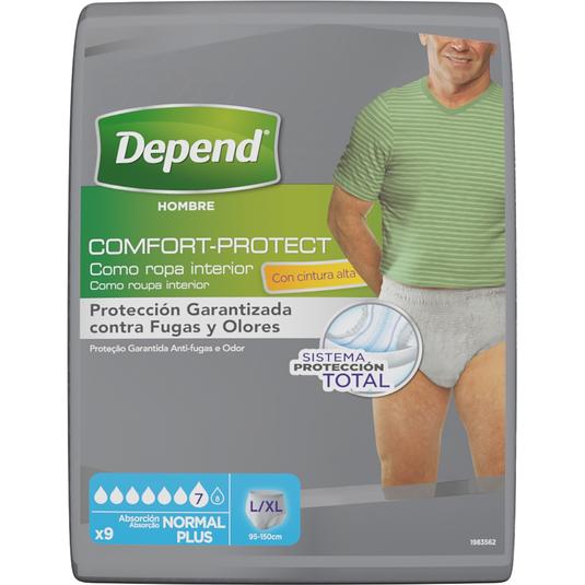 Talzoncillo incontinencia hombre absorción normal, talla L/X