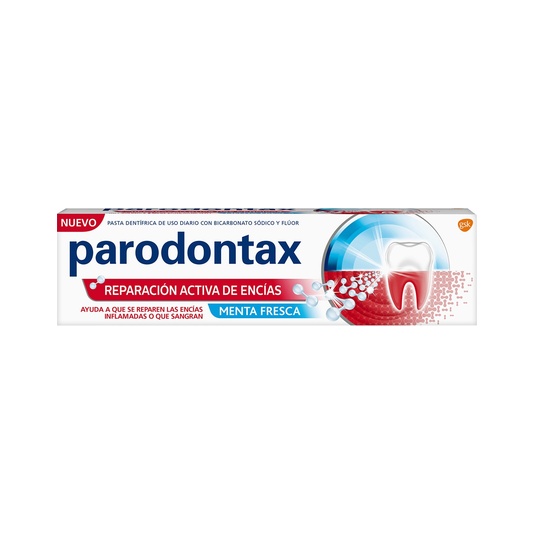 pasta de dientes para reparación de encías sabor menta fresc