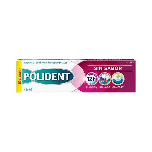 Crema fijadora para prótesis dentales sin sabor
