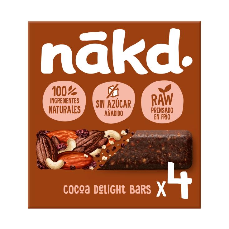Barritas de frutos secos cacao 100% naturales - Nakd - 140g