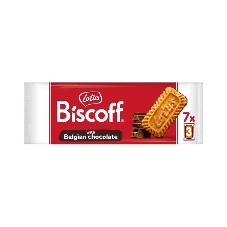 Galletas caramelizadas con chocolate belga 7 pack de 3 