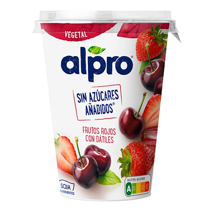 Yogur vegetal con frutos rojos y dátiles Alpro - 500g