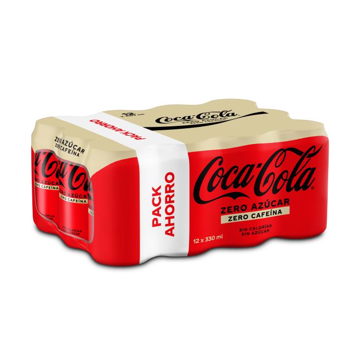 Refresco de cola Zero Zero cafeína - Coca-Cola - 12x33cl