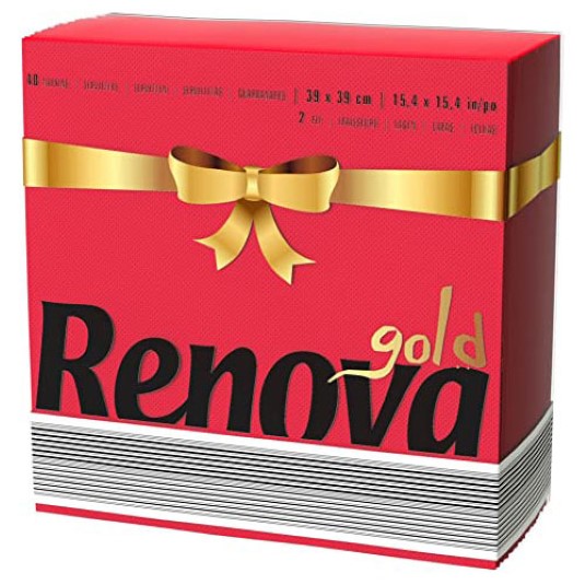 Servilletas rojas 2 capas 39x39 - 40 uds