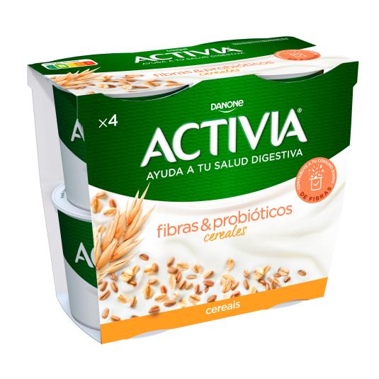 Fibras & Probióticos bífidus con cereales - Activia - 4x115g