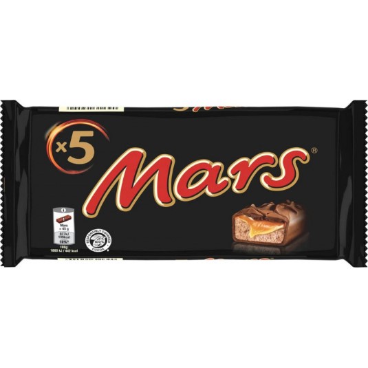 Barritas de chocolate con caramelo Mars - 5 unidades
