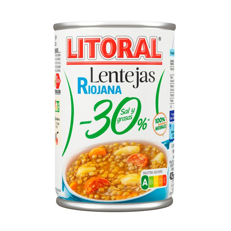 Lentejas Riojana -30% Sal y grasa 425g