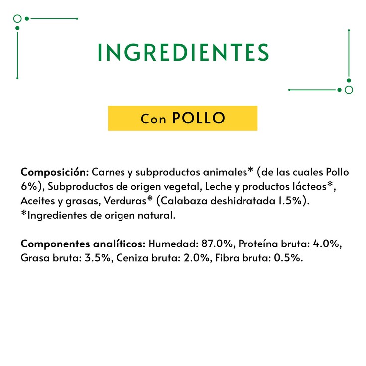 Puré para gatos adultos de pollo Purina - 5x10g