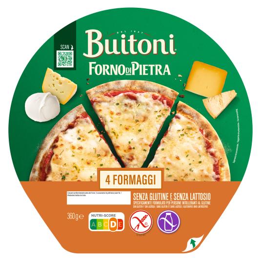 Pizza 4 quesos sin gluten y sin lactosa - Buitoni - 360g