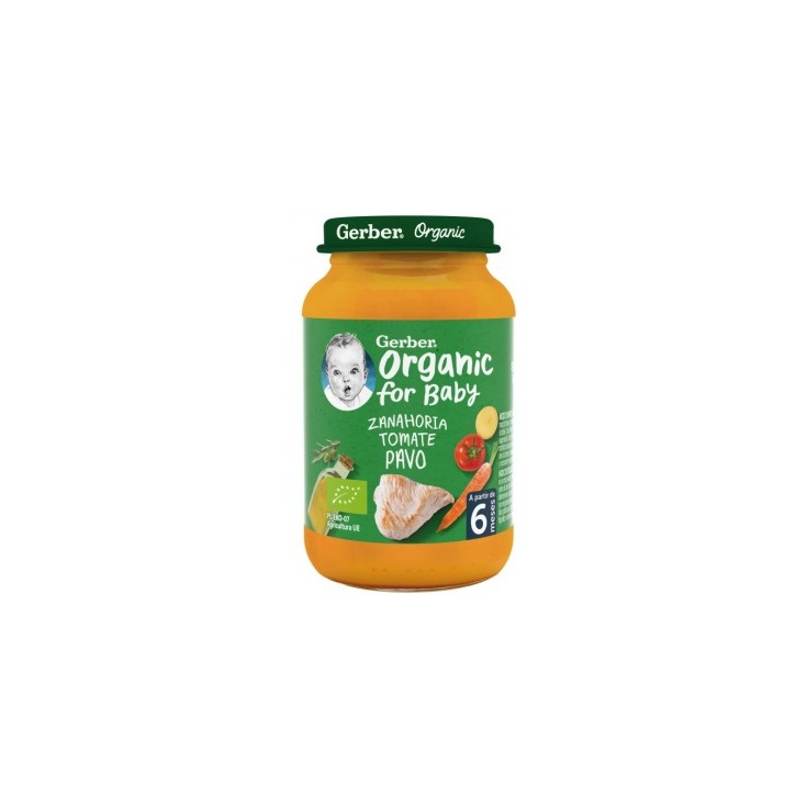 tarrito de zanahoria y tomate con pavo ecológico 