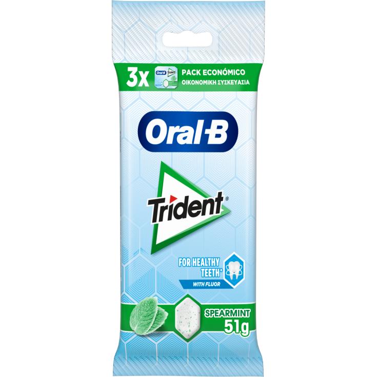 Chicles sabor menta sin azúcar Oral B - Trident - 51g